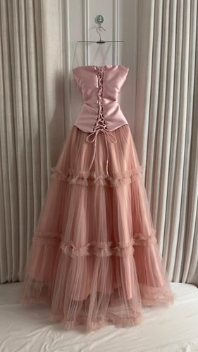 فستان سهره توب ميكادو تنوره تل