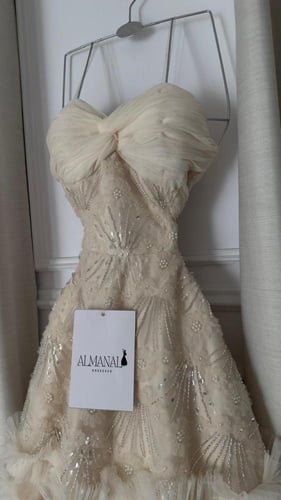 فستان سهره كلوش تل طبقات