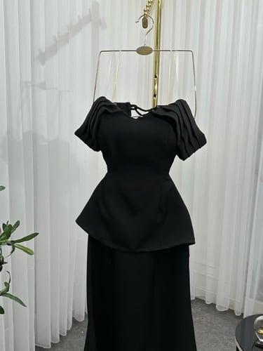 فستان سهره خامة كريب باربي