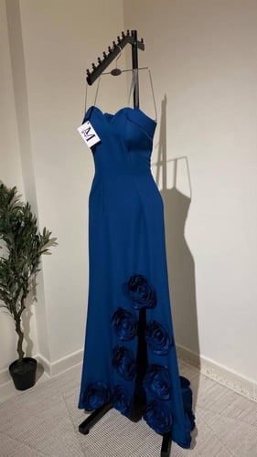 فستان كريب باربي كحلي