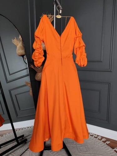 فستان ناعم ميد اورنج