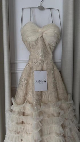 فستان سهره كلوش تل طبقات