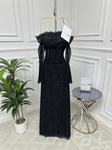 فستان داتيل مبطن كورسيه مقوى