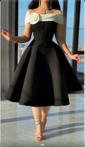 فستان قصير ناعم ميكادو