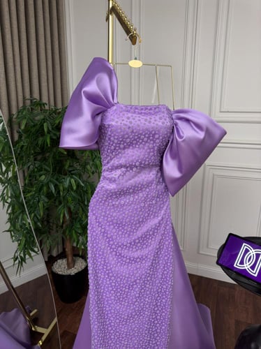 فستان ميكادو كلفه تطريز