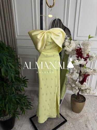 فستان كلارا ليموني