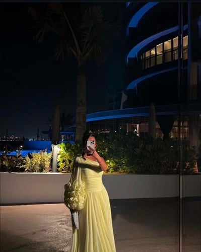 فستان ليموني شيفون