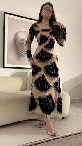 فستان سهره شتوي تل مطرز