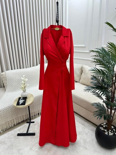 فستان ناعم احمر