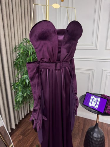 فستان تفته استرتش صدر مخمل