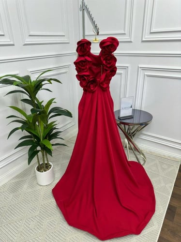 فستان تفته باربي احمر