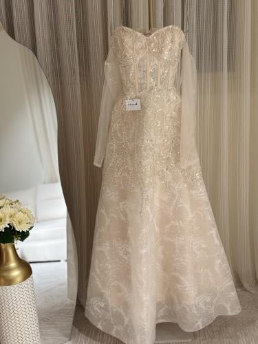 فستان سهره سكري كلفه تطريز