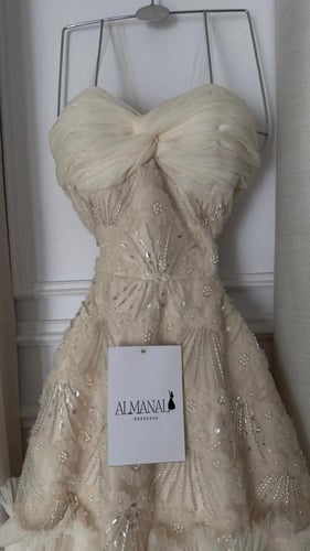 فستان سهره كلوش تل طبقات