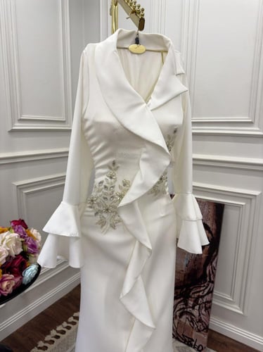 فستان باربي تطريز يدوي لونين