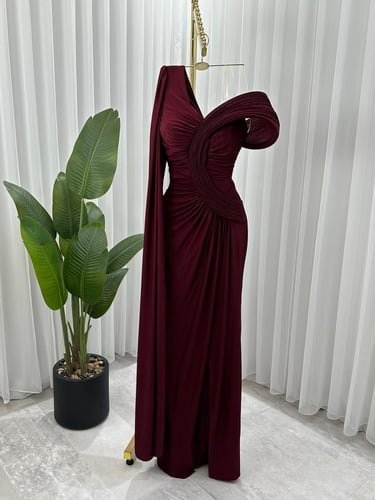 فستان ناعم عودي استرتش