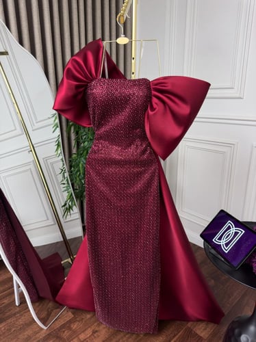 فستان ميكادو كلفه تطريز