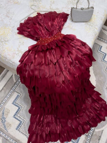 فستان كرنكل ناعم لونين