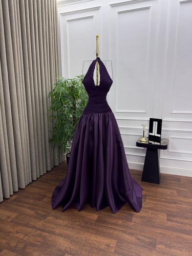 فستان ناعم جورجيت ميكادو ثلاث الوان