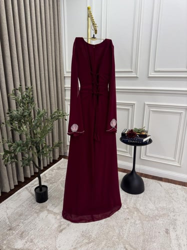 فستان ناعم تطريز يدوي