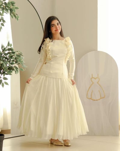 فستان ناعم سكري