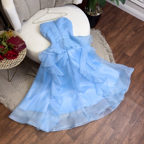 فستان سماوي طبقات