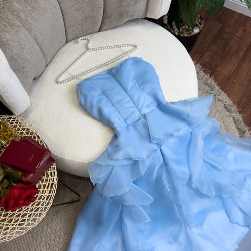 فستان سماوي طبقات