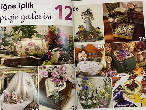 مجلة تطريز مع بترونات الخاصة بها