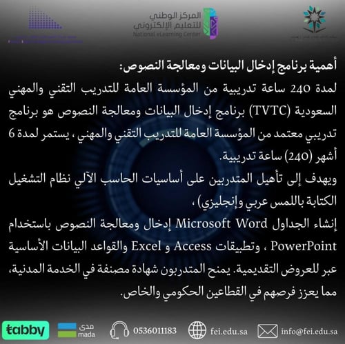 إدخال البيانات ومعالجة النصوص