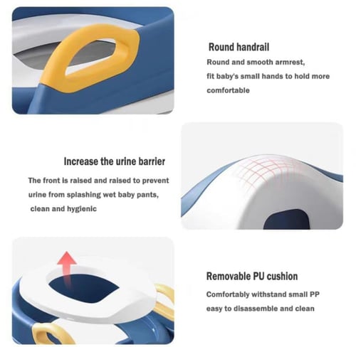 مقعد تدريب الحمام للأطفال مع سلم