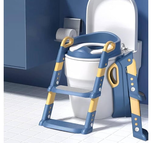 مقعد تدريب الحمام للأطفال مع سلم