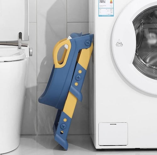 مقعد تدريب الحمام للأطفال مع سلم