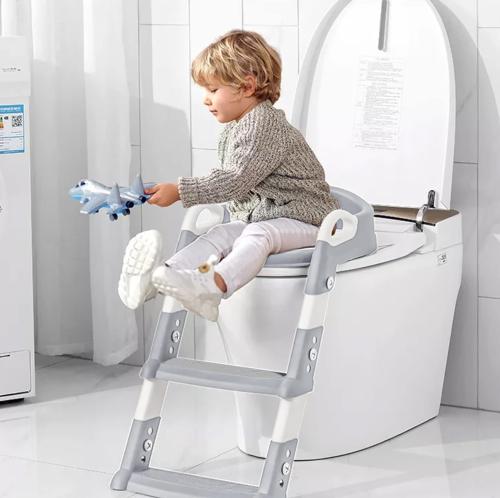 مقعد تدريب الحمام للأطفال مع سلم