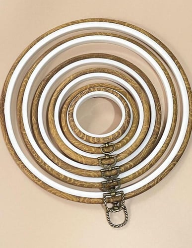 طارات تطريز سيلكون دائرية - 5 مقاسات