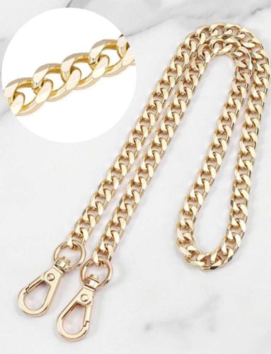 حزام سلسلة بسيط للحقائب – 120 سم | ذهبي – فضي – أس...