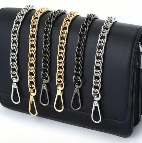 حزام سلسلة بسيط للحقائب – 120 سم | ذهبي – فضي – أس...