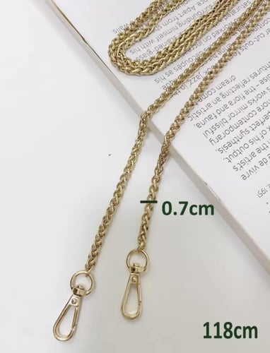 حزام كتف معدني – 118 سم | فضي – ذهبي – أسود