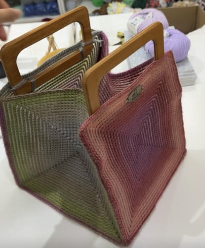 بوكس شنطة الكنفا بغرزة السلسلة