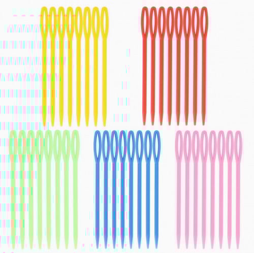 ابر خياطة بلاستيكية 5 قطع ( لون عشوائي )