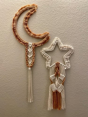 حلقة معدنية على شكل نجمة لاعمال المكرمية