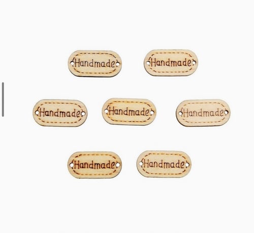 لوجو خشب Handmade ( 3 حبات )