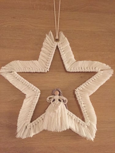 حلقة معدنية على شكل نجمة لاعمال المكرمية