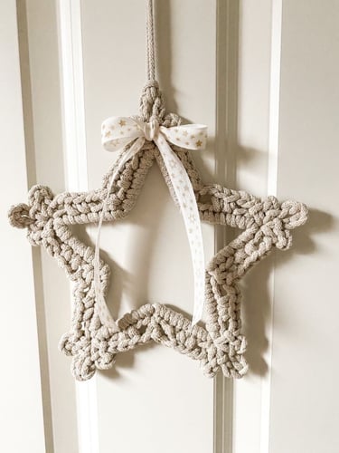 حلقة معدنية على شكل نجمة لاعمال المكرمية