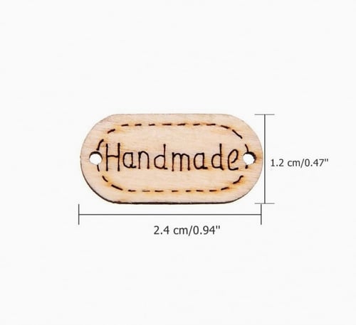 لوجو خشب Handmade ( 3 حبات )