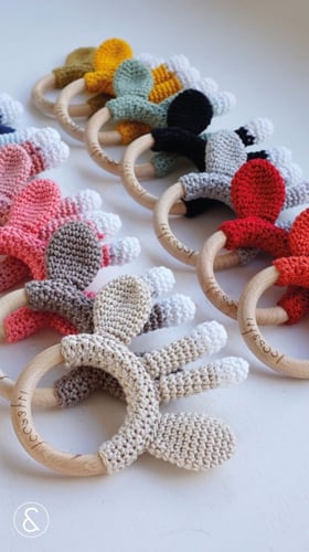 حلقات خشبية مقاس 3سم -قطعة واحدة-