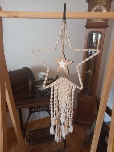 حلقة معدنية على شكل نجمة لاعمال المكرمية