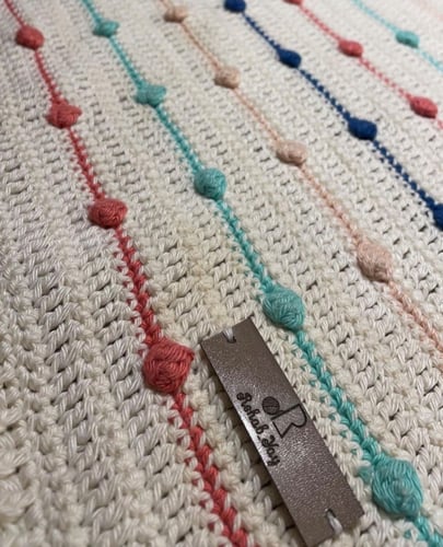 مفرش الكور كروشيه بمقاس 72*132 قطن100٪