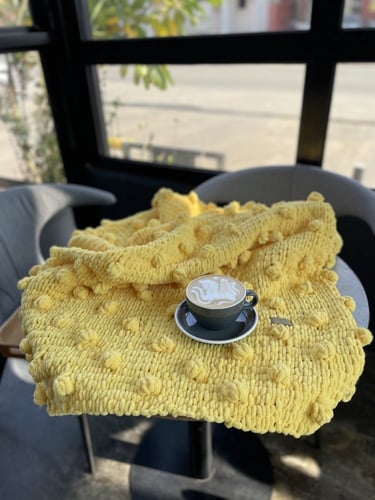 بطانية الكور 85*145 بخيوط بوفي