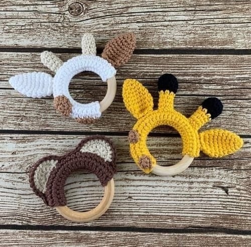 حلقات خشبية مقاس 7 سم -قطعة واحدة-