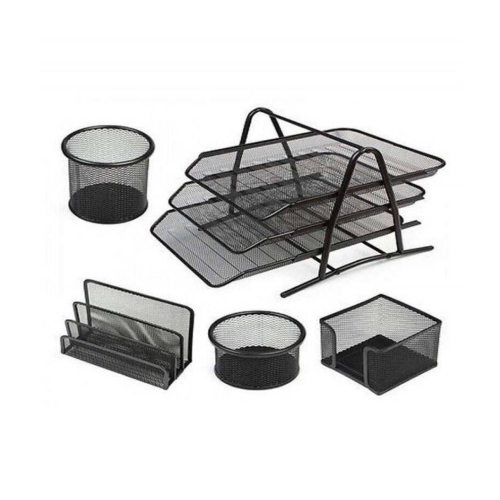 طقم مكتب حديد 5 قطع سله 3 دور NO-7809