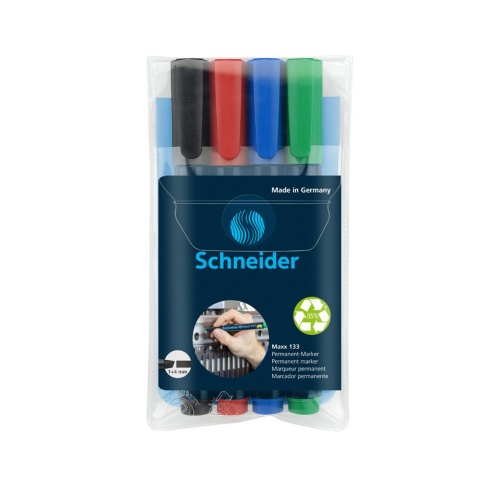 Schneider 133 Wallet 4 Colors Permanent Marker -SN...